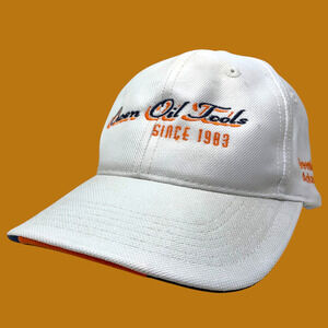 Owen Oil Tools Since 1983 Strapback Imperial Cap Dad Hat White Nylon Landman